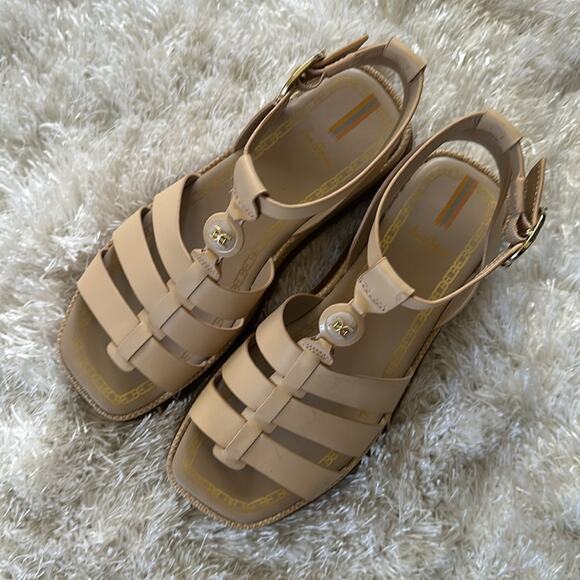 NEW Sam Edelman Naima Platform Fisherman Sandal Natural Tan 9 - Picture 7 of 13
